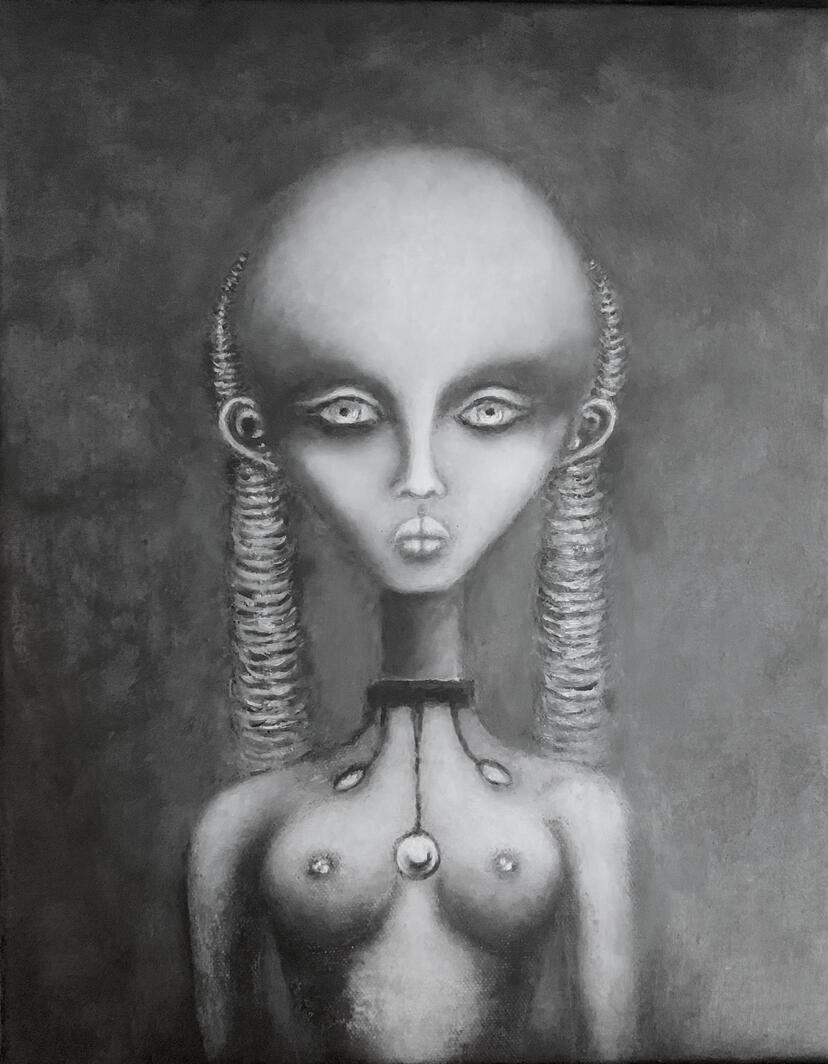 Viska Nymph Moon Goddess, Art by Gabriel Asoka the mazeking.